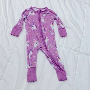 Little Sleepies Zippy (NB) Purple Unicorns